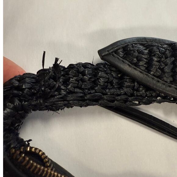 Poolside Hobo Handbag The Josie Knot Bag in Black Woven Straw Raffia - Picture 5 of 8